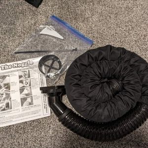 Noggle car vent extender for car seats back black ice print 6ft long